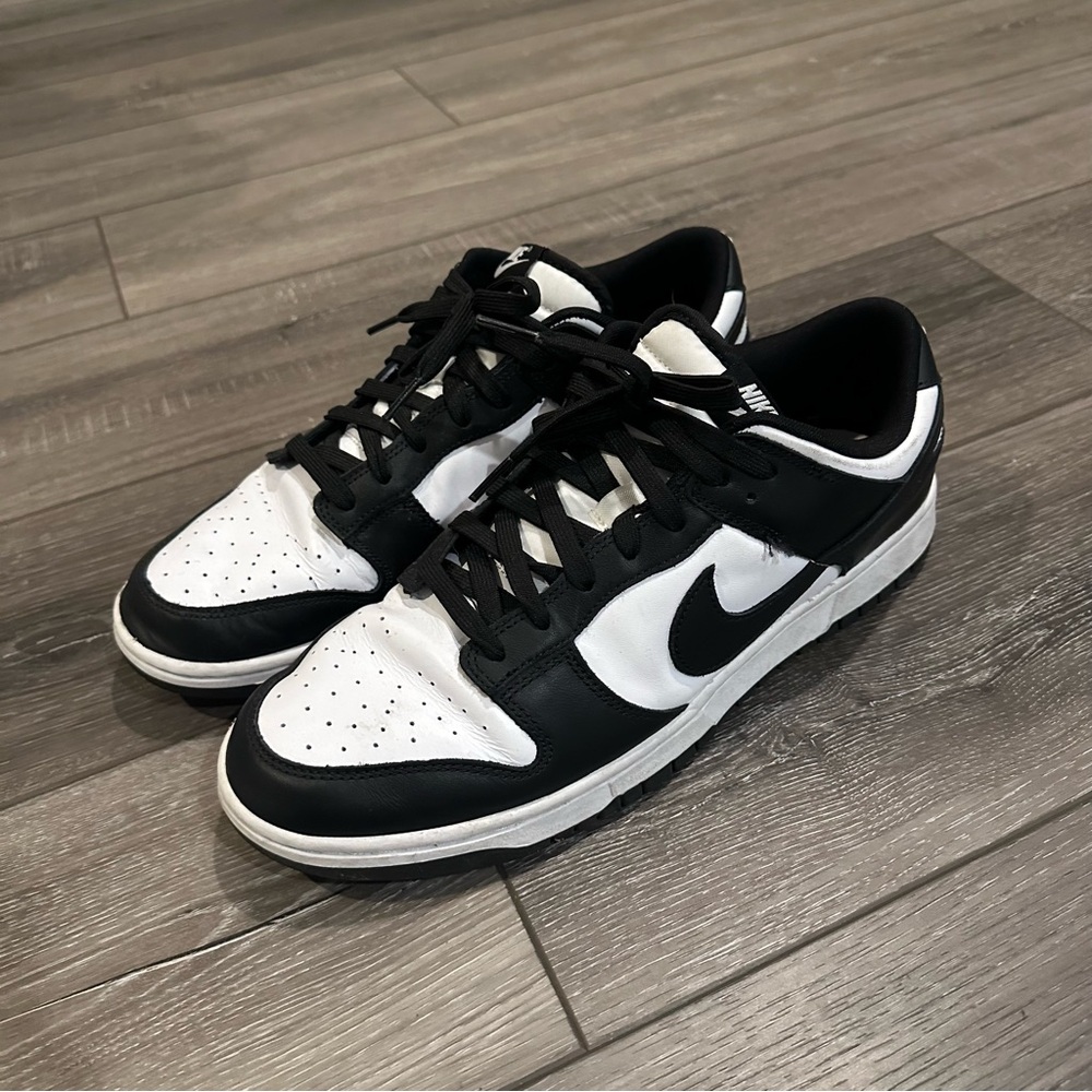 Nike Dunk Low Retro Panda Men's Size 13 Black Athletic Shoes Sneakers DD1391-100